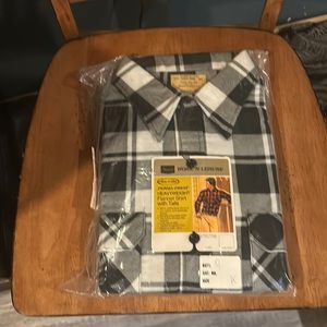 Perma•prest heavy weight flannel shirt with tails